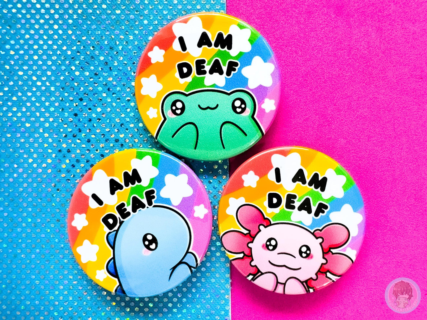 Deaf Pin Button Badge