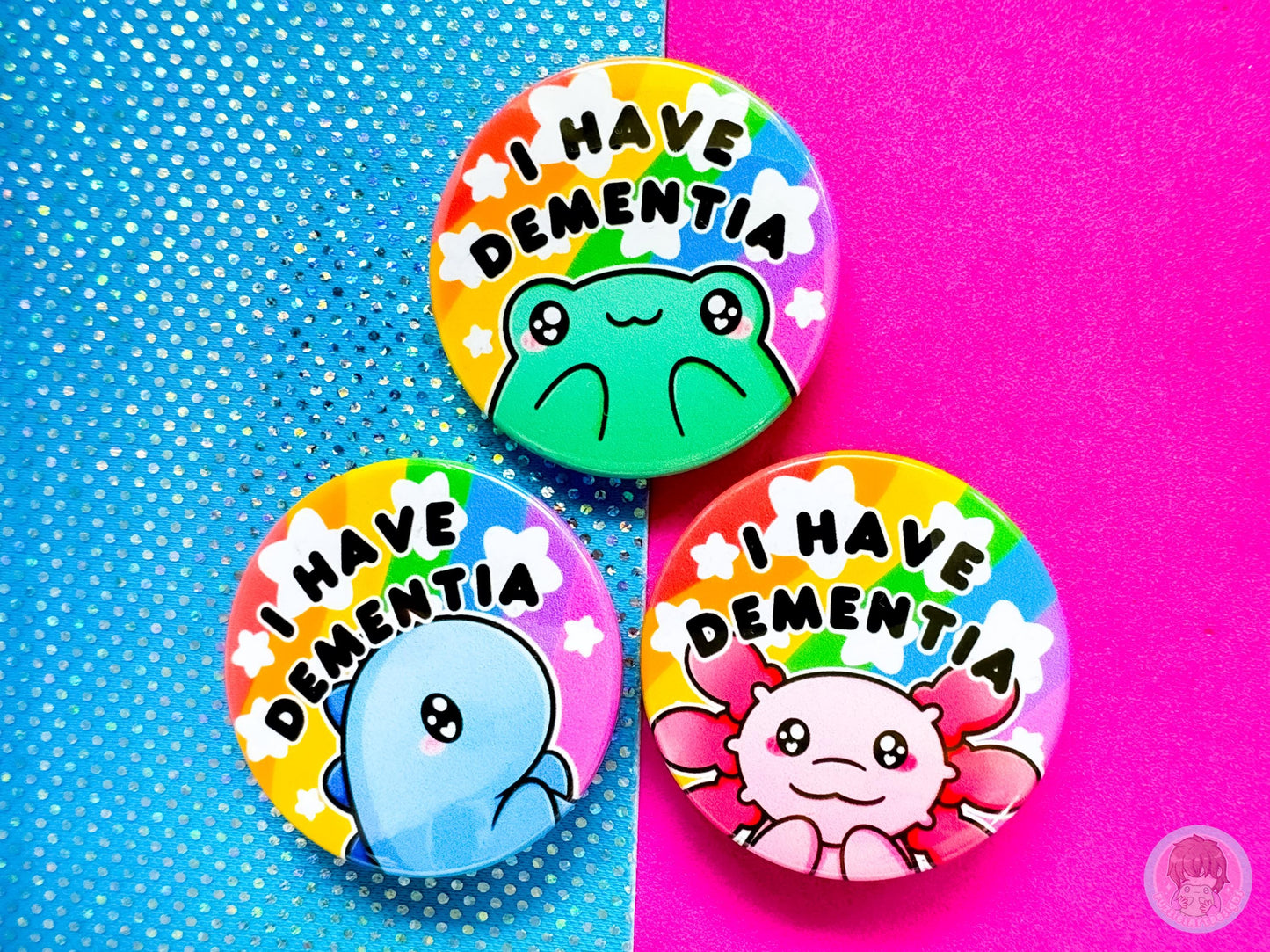 Dementia Pin Button Badge
