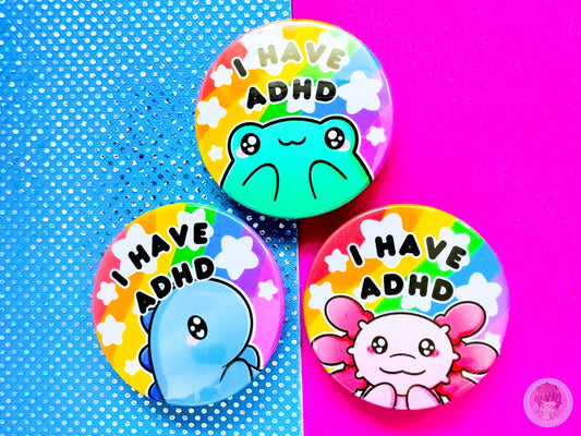 ADHD Pin Button Badge