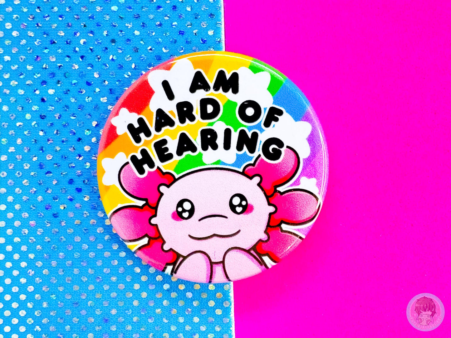 Hard Of Hearing Pin Button Badge