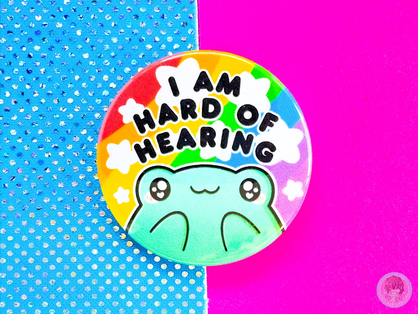 Hard Of Hearing Pin Button Badge