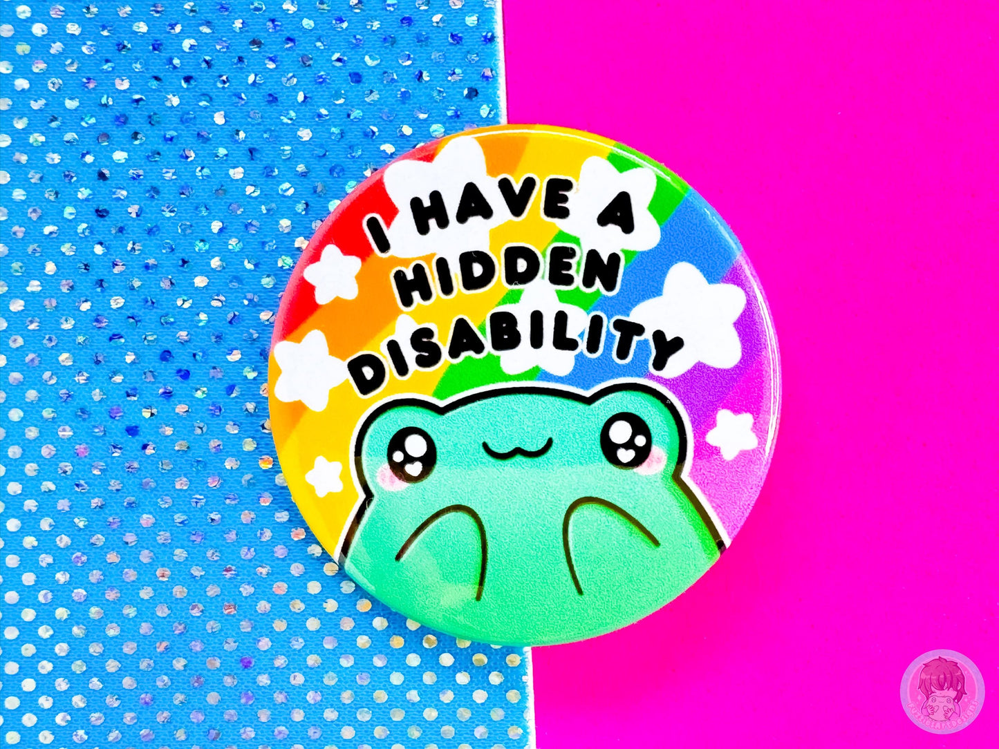 Hidden Disability Pin Button Badge