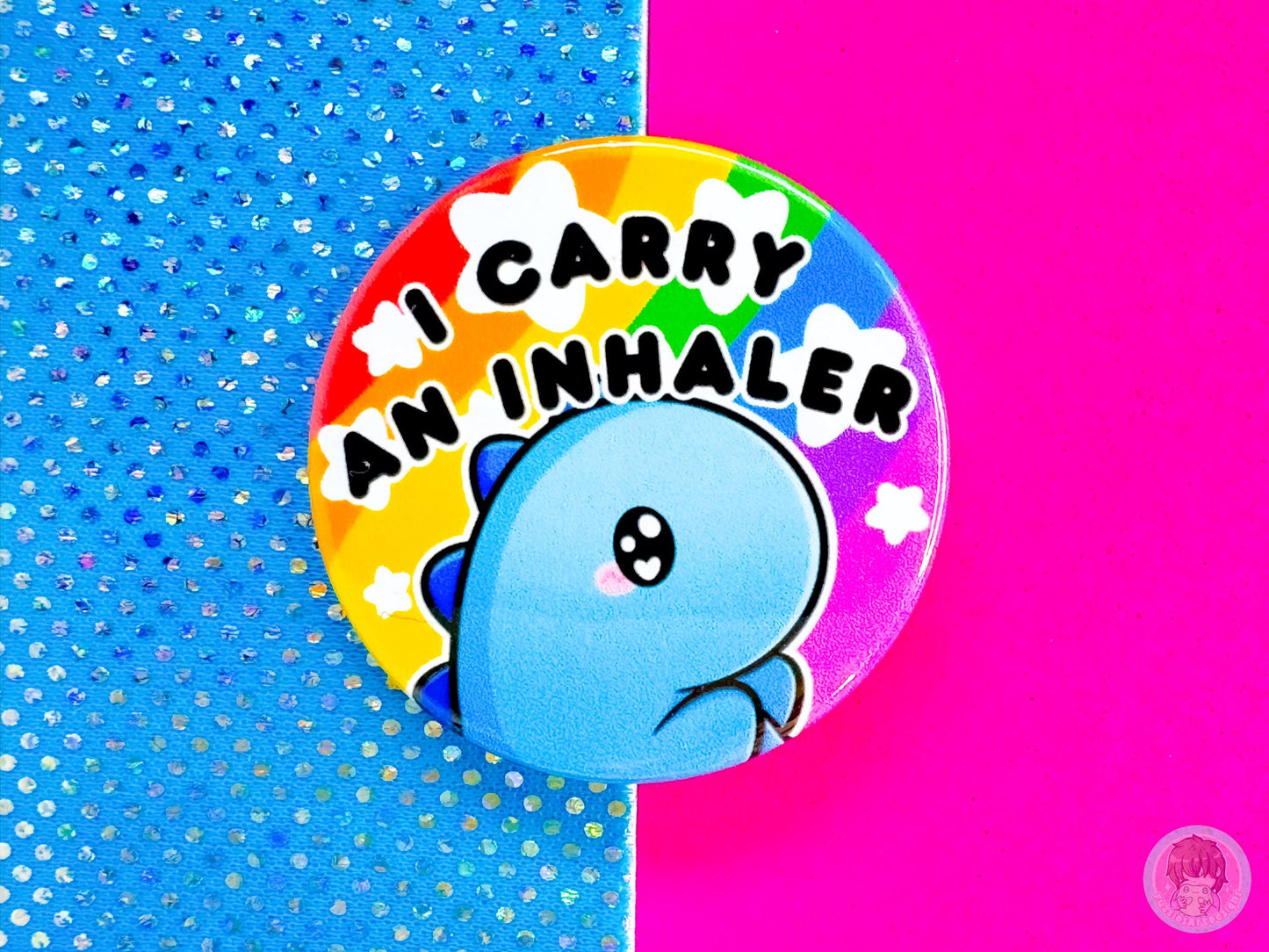 I carry an Inhaler Pin Button Badge