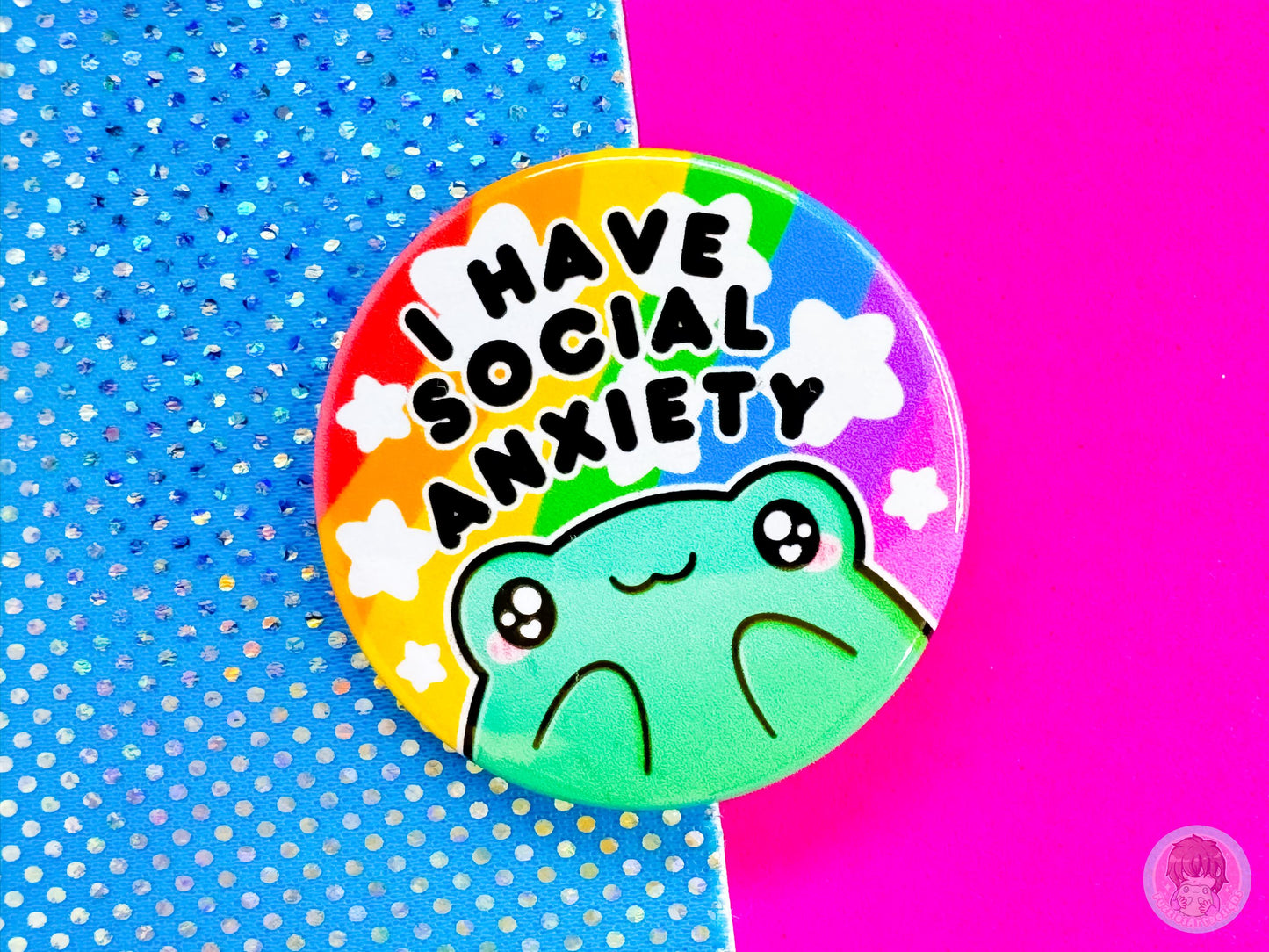 Social Anxiety Pin Button Badge