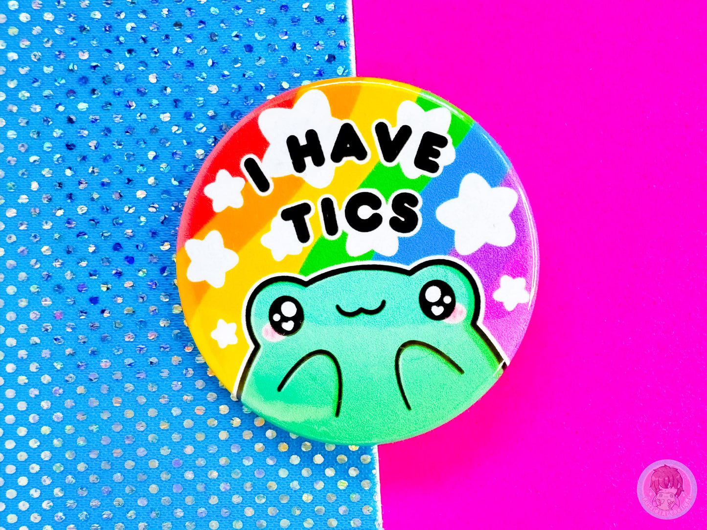 Tics Pin Button Badge