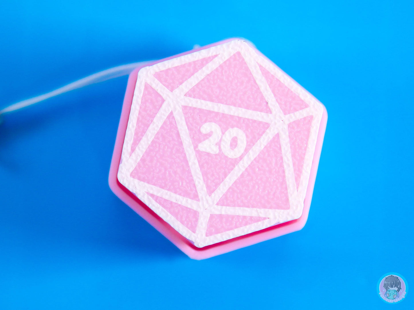 Green D20 Dice Button Fidget Clicker