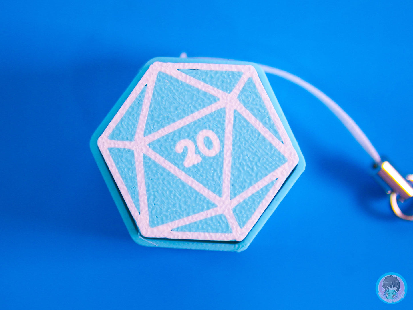Green D20 Dice Button Fidget Clicker