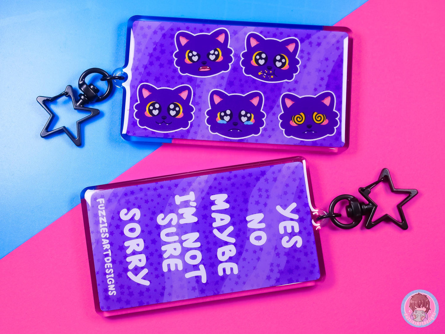 Cat Emotion Communication Keyring