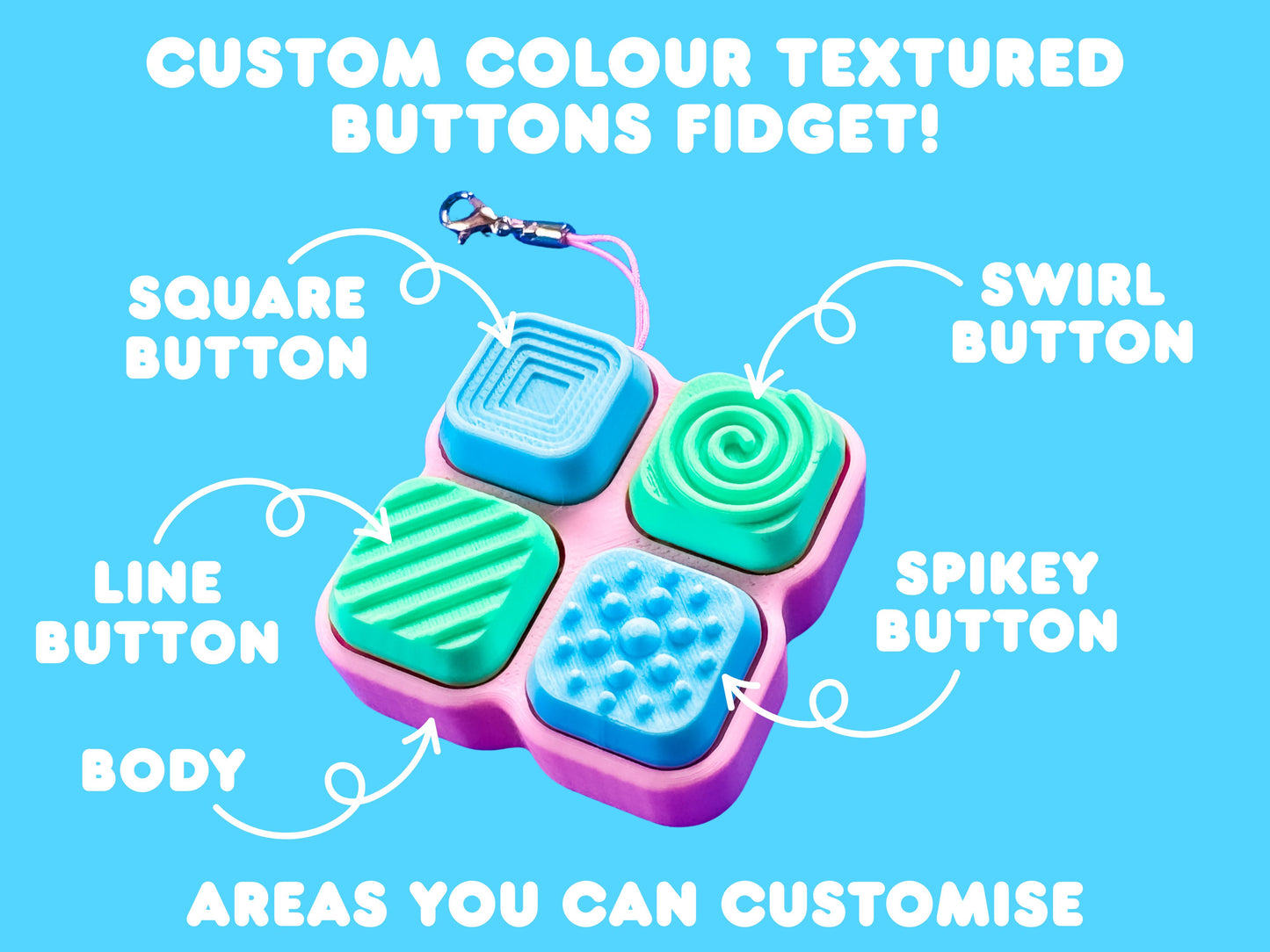 Custom Textured Buttons Fidget