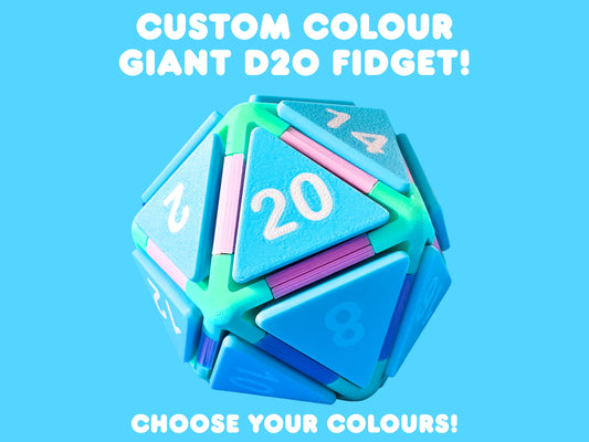Custom Giant D20 Dice Button Fidget Clicker