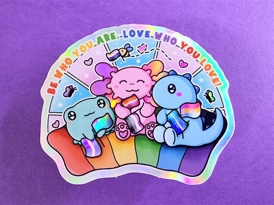 Pride Friends Holographic Frog Sticker