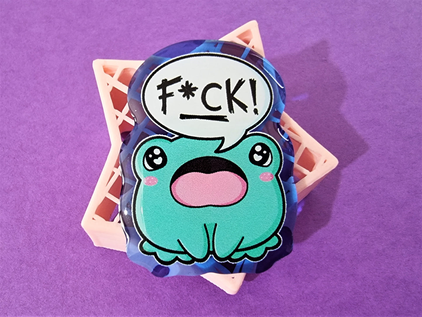 Swearing Frog Acrylic Pin