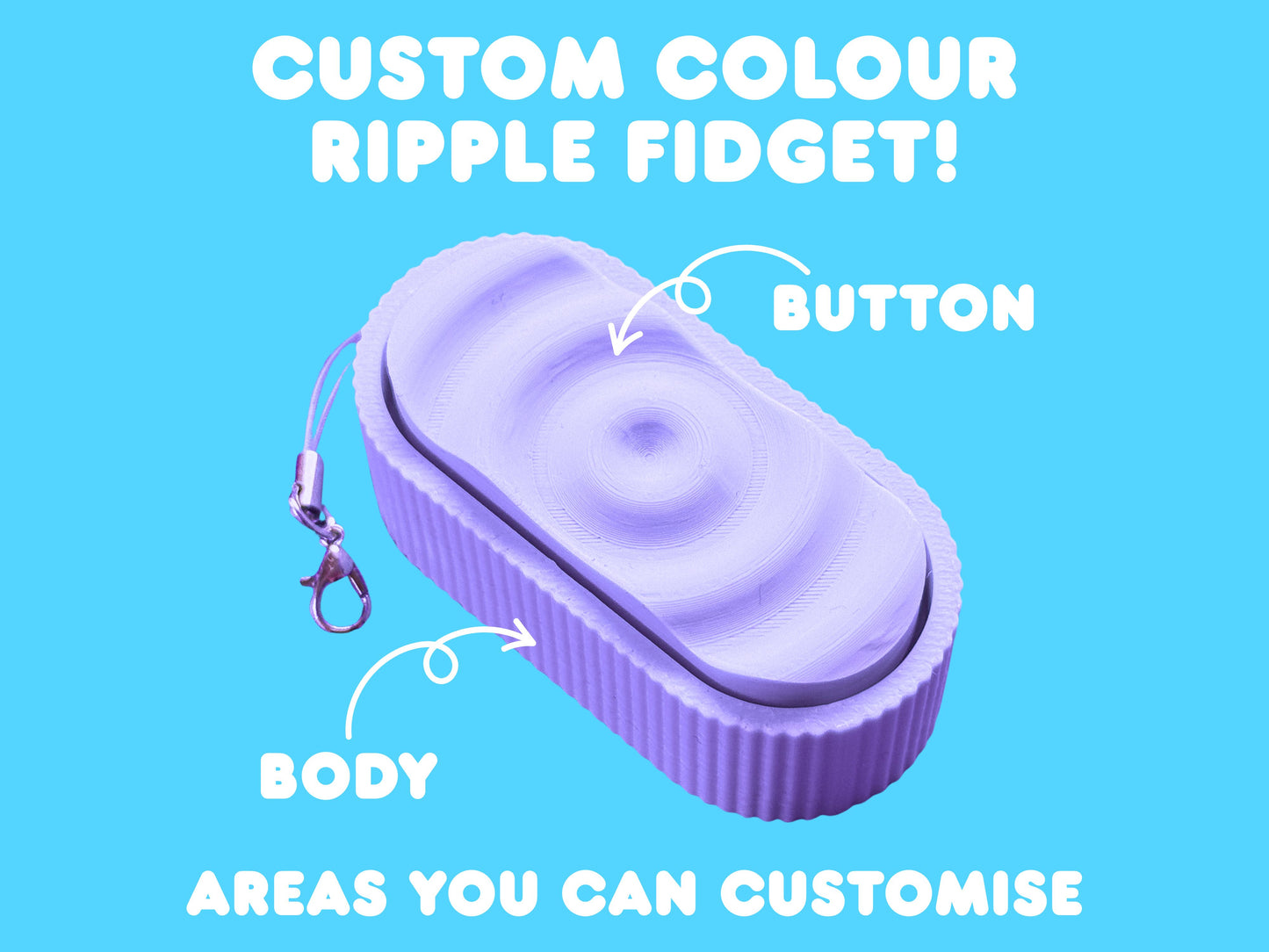 Custom Ripple Textured Button Fidget