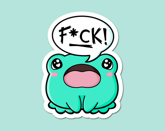 Swearing Frog Sticker