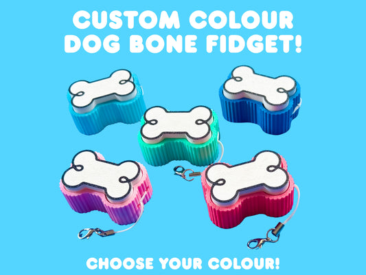 Custom Mini Dog Bone Button Fidget