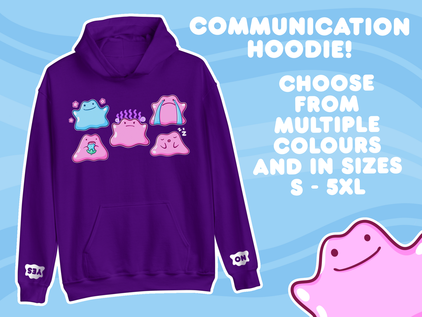 Transforming Blob Communication Hoodie - Adult