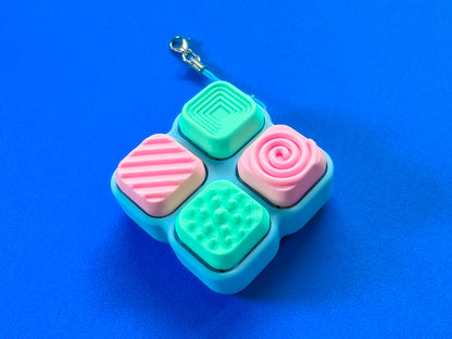 Assorted Mixed Colour Textured Buttons Fidget