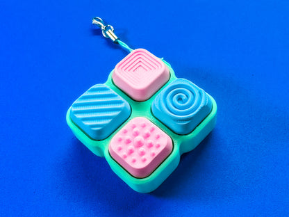 Assorted Mixed Colour Textured Buttons Fidget