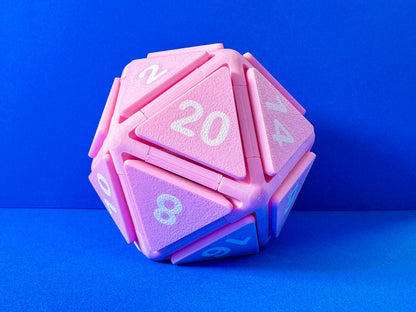 Giant D20 Dice Button Fidget Clicker