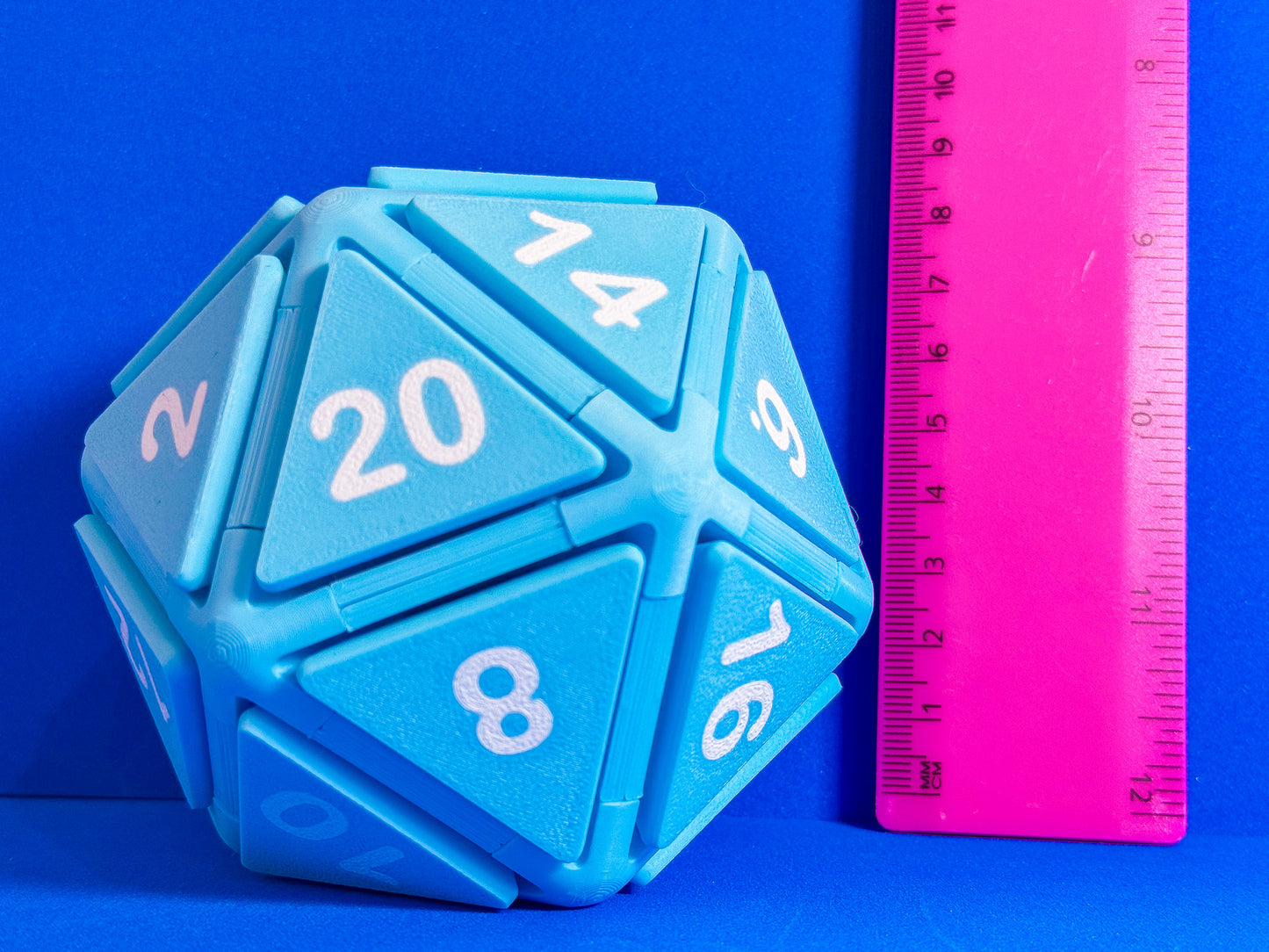 Multicolour Giant D20 Dice Button Fidget Clicker