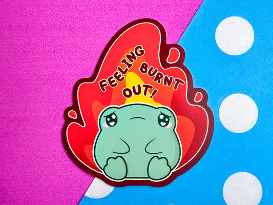 Burnt Out Frog sticker