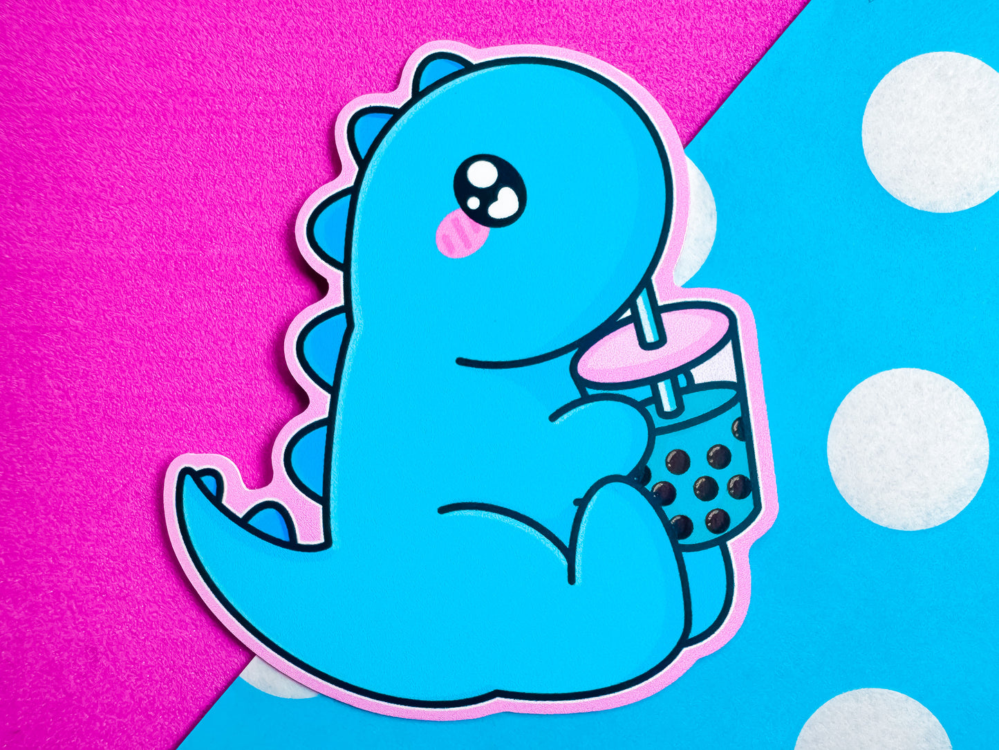 Bubble Tea Dinosaur Sticker