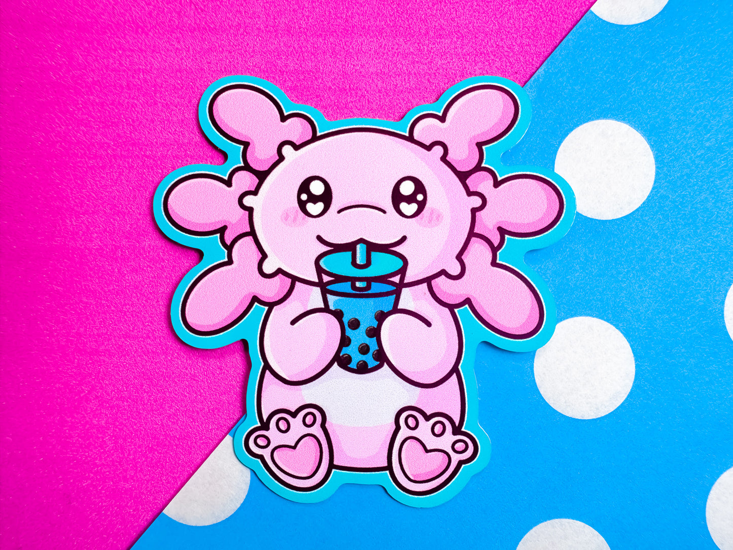Bubble Tea Axolotl Sticker