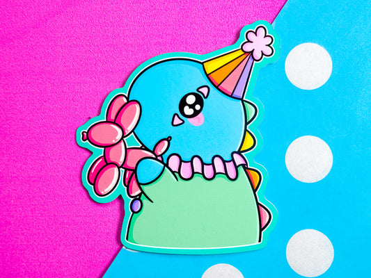 Clown Dinosaur Sticker