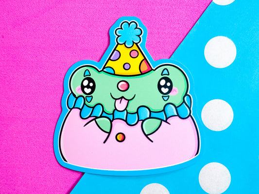 Clown Frog Sticker