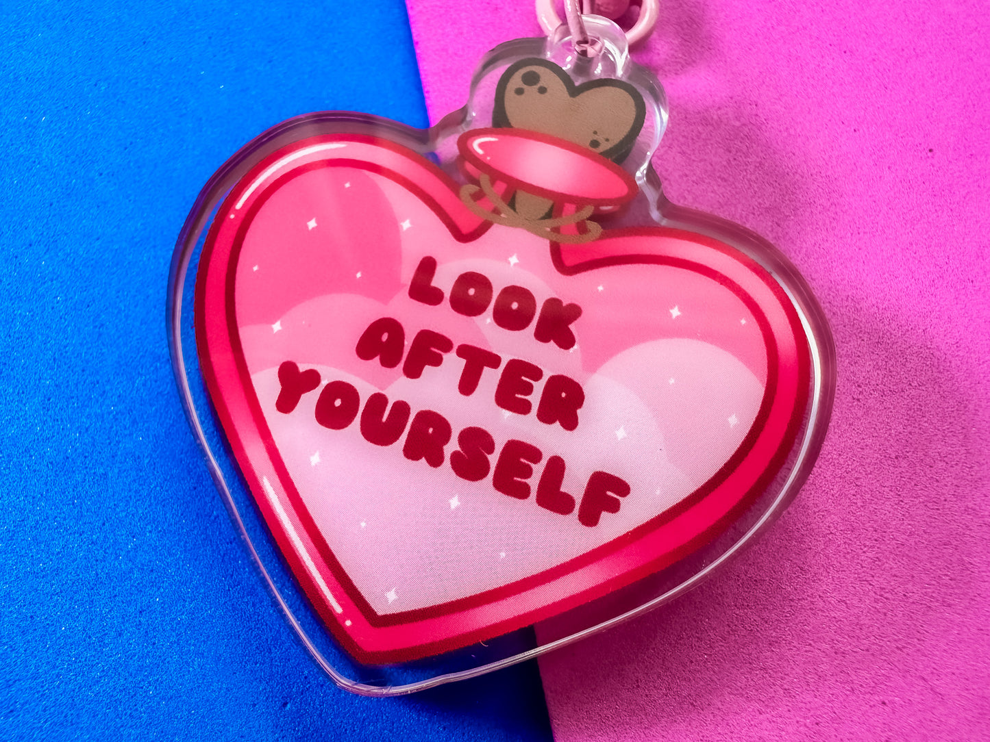 Health Potion Acrylic Shaker Keyring