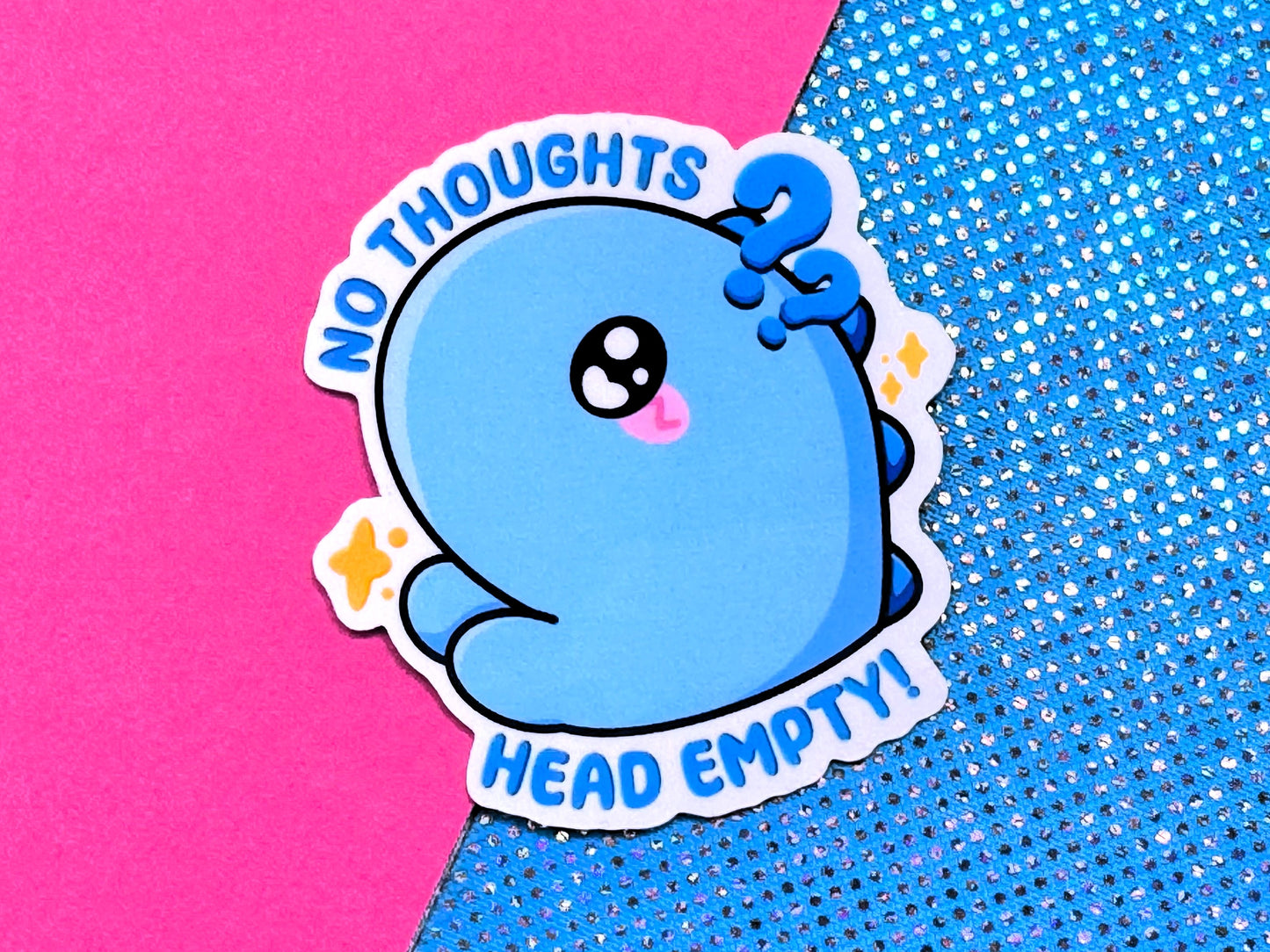 No Thoughts Head Empty Dinosaur Sticker