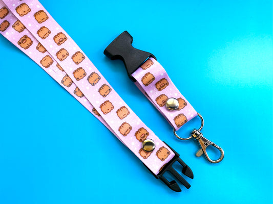 Bubble Tea Frog Emotions Lanyard