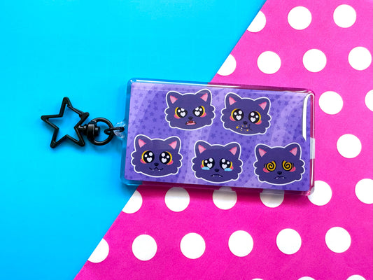 Cat Emotions Communication Keyring