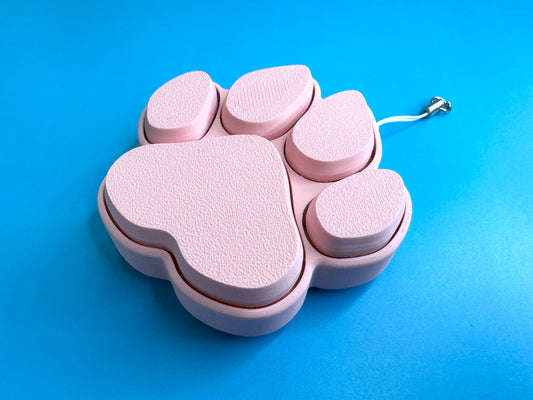 Large Pink Paw Print Keyboard Fidget