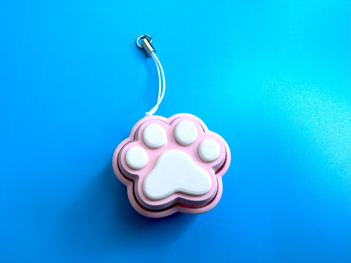 Pink Paw Print Button Fidget