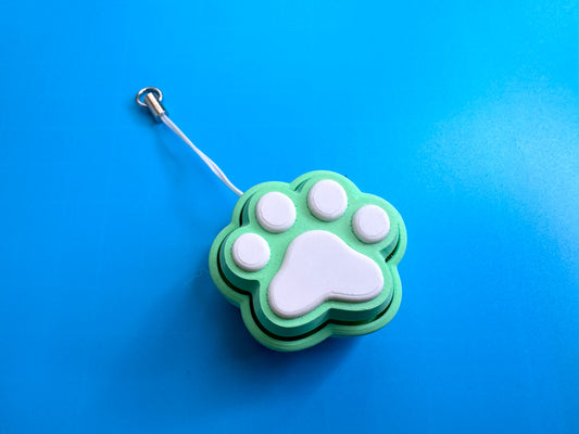 Green Paw Print Button Fidget