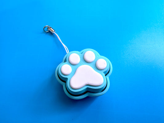 Blue Paw Print Button Fidget