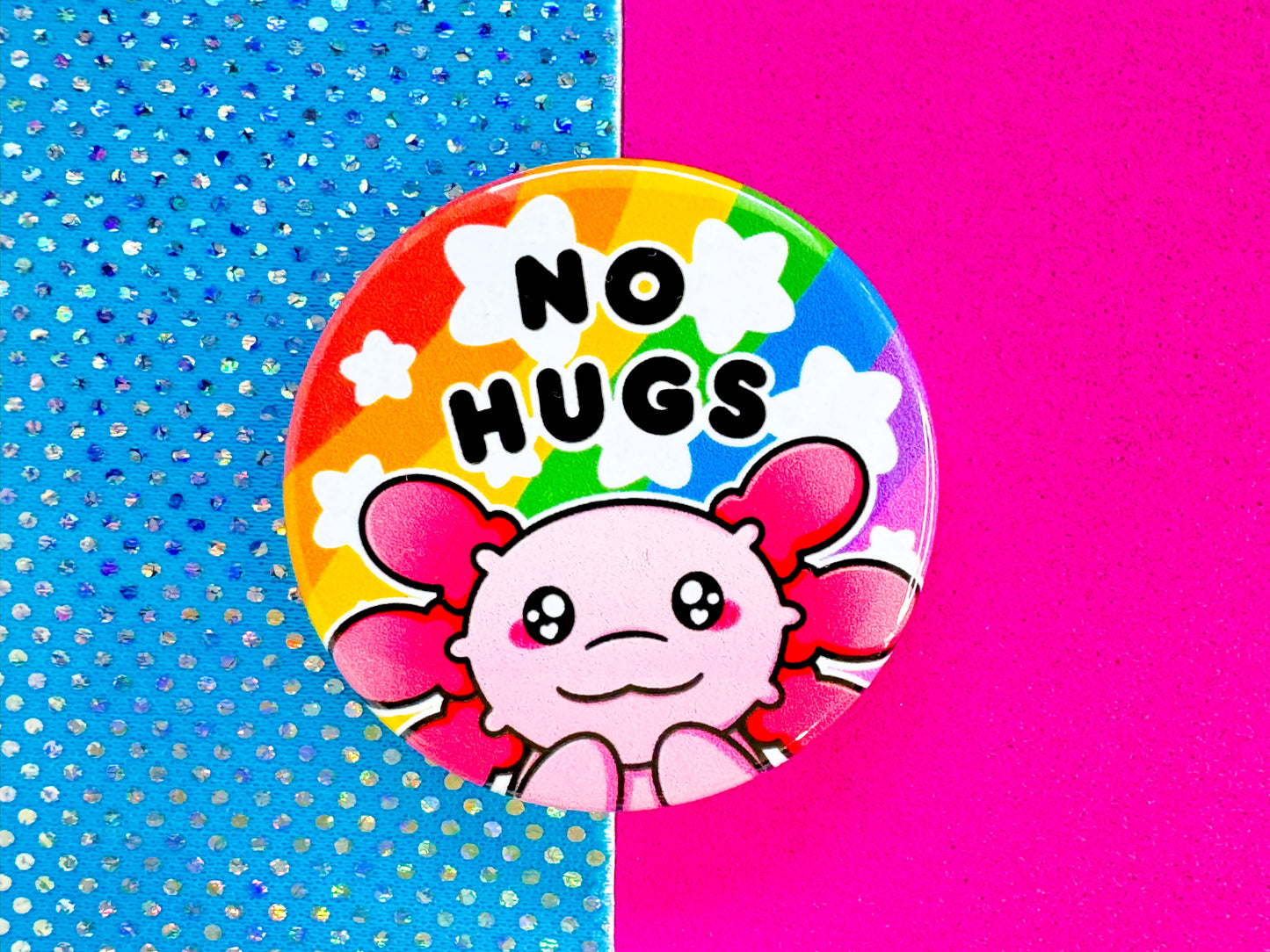 No Hugs Badge