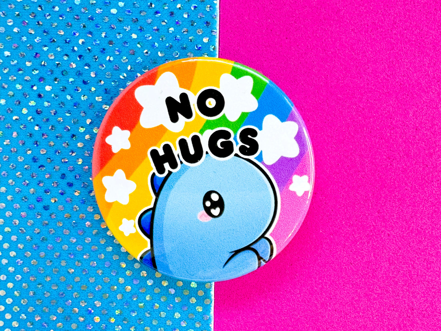 No Hugs Badge