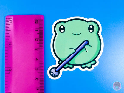 Blind Frog Sticker, White Cane