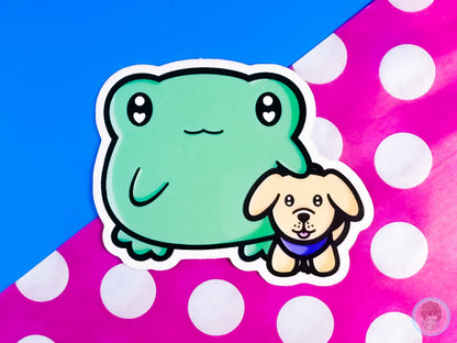 Service Dog Frog Sticker