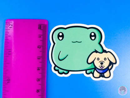 Service Dog Frog Sticker