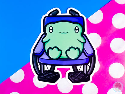 Wheelchair Frog Sticker