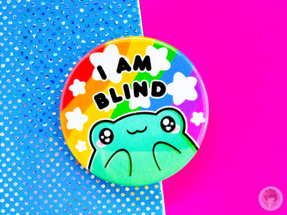 Blind Pin Button Badge