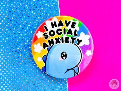 Social Anxiety Pin Button Badge
