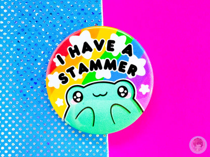 Stammer Pin Button Badge