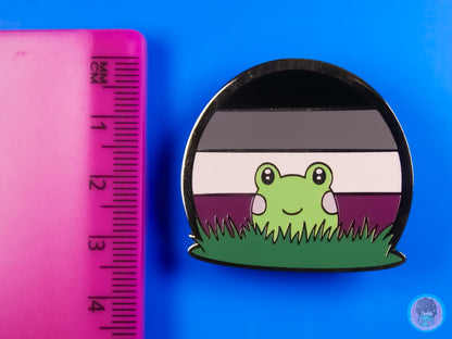 Asexual Pride Frog Pin