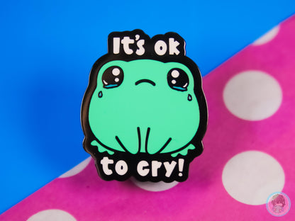 It's Ok To Cry Glitter Enamel Pin