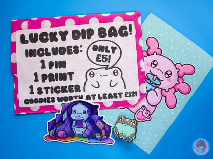 Lucky Dip Bag - Includes Print, Sticker and Pin