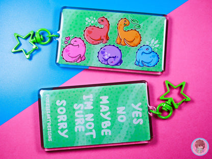 Dinosaur Emotion Communication Keyring